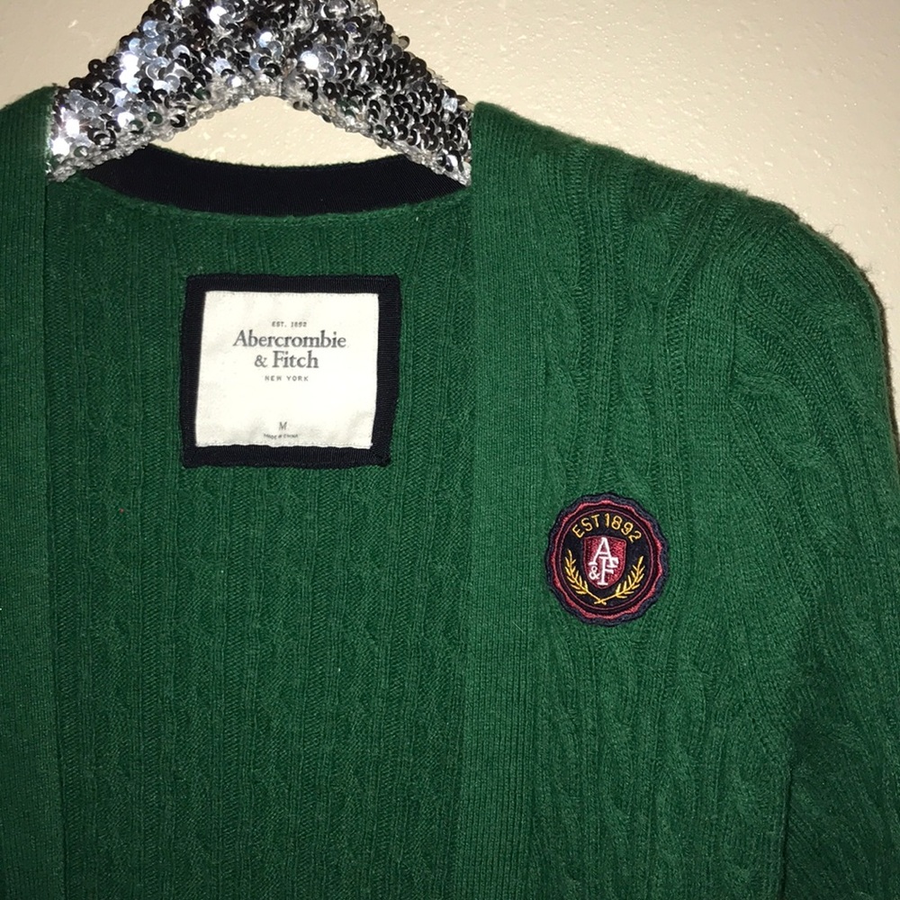 Green cardigan
